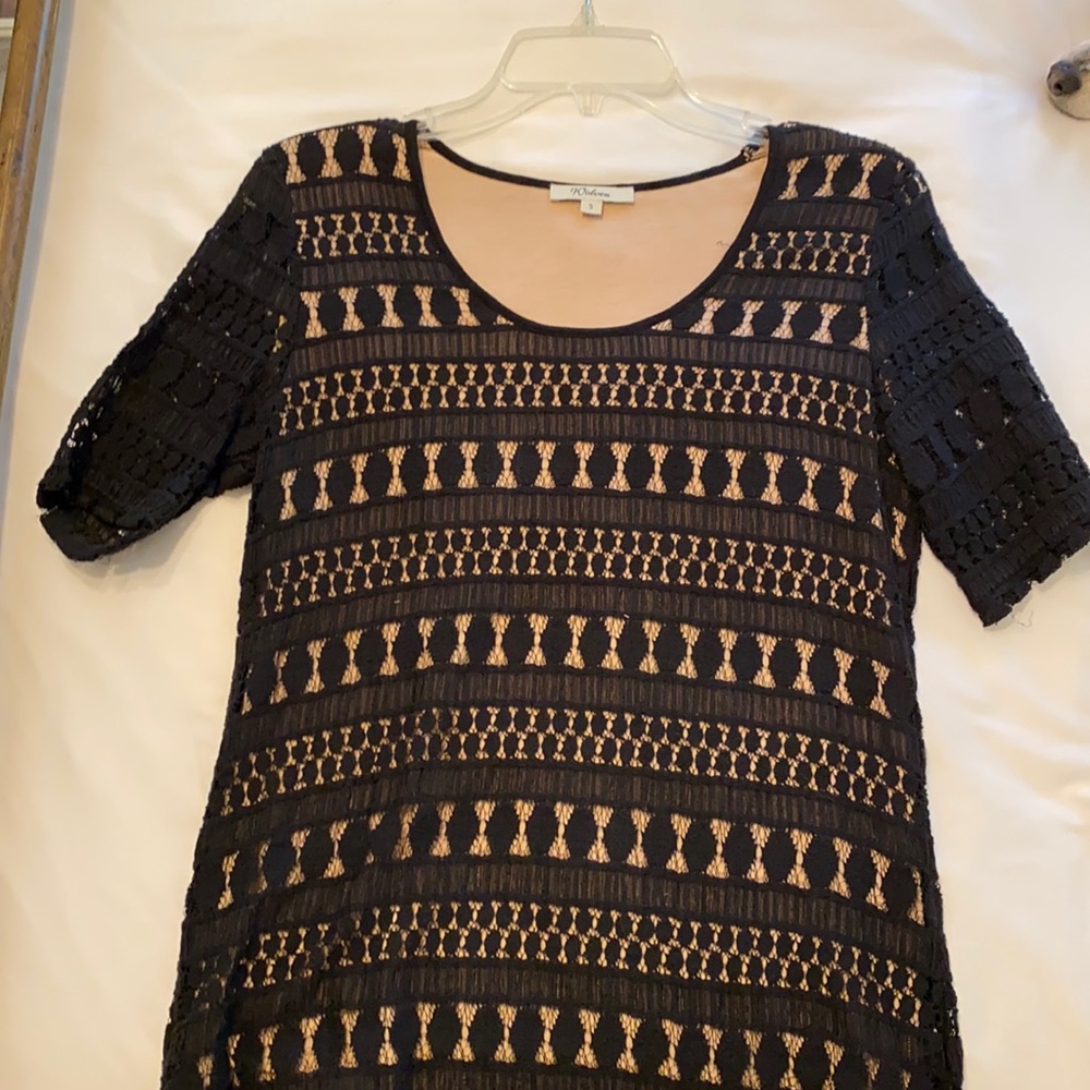 Anthropologie Black & Tan Blouse